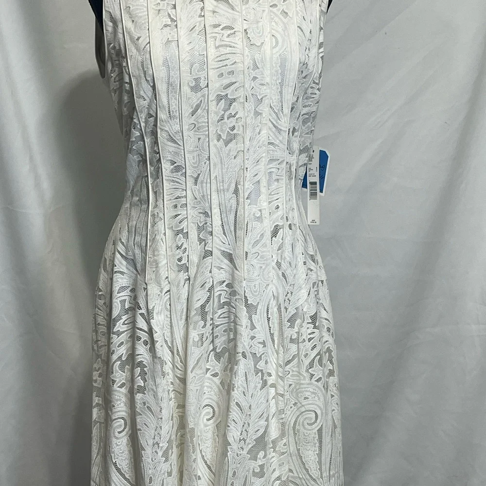 white business dress with sleeves ZAPAKA Women Pleated Work Dress with Short Sleeves Ivory Business Casual Dress, Dusty Blue / US10